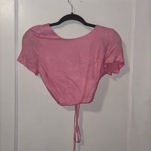 Zara pink crop top